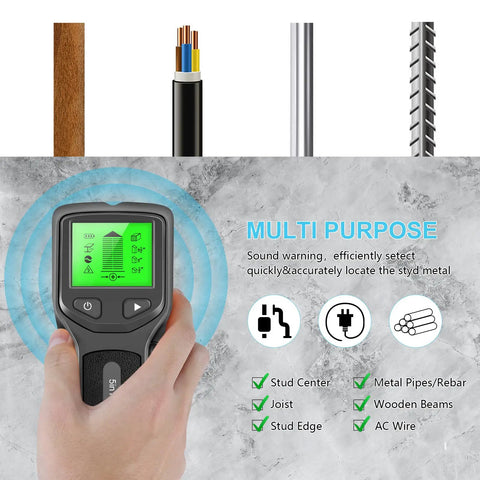 Stud Finder Wall Scanner 5 In Digital Handheld Professional Multifunction Wall Detector used to locate metal pipes and wires.