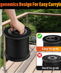 Person holding Black T316 Stainless Steel Cable for Railing, One Eighth Inch Wire Rope, 500 Feet Roll with ergonomic grip