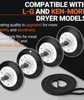 Durable Dryer Repair Kit For LG And Kenmore Includes 4581EL2002C Drum Roller Assembly, 4561EL3002A Idler Pulley