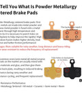 Comparison of powder metallurgy sintered brake pads and resin pads highlighting performance differences