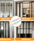 4 Pack Nylon Bi Fold Closet Door Slide Guide With Spring Rail Top Mount Folding Door Track Replacement for various doors