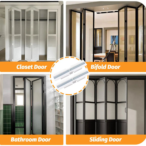 4 Pack Nylon Bi Fold Closet Door Slide Guide With Spring Rail Top Mount Folding Door Track Replacement for various doors