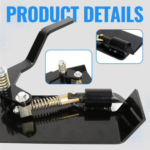 Close-up of Universal Quick Tach Conversion Plate For Skid Steer And Tractor Attachments Weld On Bobtach Style Quick Attach Plate.