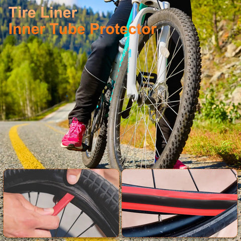 2 Pack TPU Road Bike Tire Liners For 20 To 23c Tires Self Adhesive Puncture Protection For 700c Road Bicycles on road