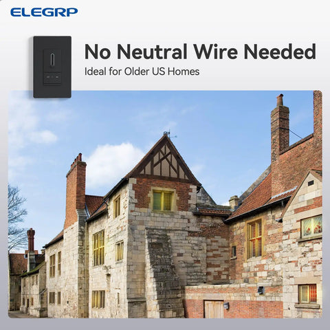 Super Slick Slide Dimmer Switch For Led And Cfl Bulbs Single Pole Or Three Way Control Matte Black 2 Pack installed on an older home.