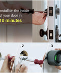 Aegis Smart Door Lock With WiFi Gateway, Auto Unlock And Auto Lock, installation process on standard single cylinder deadbolt.