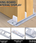 Sliding Closet Door Roller Kit With Slide Track For Top Hung Wardrobe Doors, metal guide base with nylon tips close-up