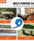 Multi-purpose pad for countertops, steps, tables, and benches in outdoor settings, Vevor brand, displayed in various uses.