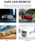 Heavy Duty Stainless Steel T Slot Tie Down Anchors For Roof Racks, 4 Pack M8 Ring Eye Bolts And T Bolts Eye Nuts For Securing Bungee Cords, Ropes, And Hooks On Any Rack, Weatherproof Black, shown with cars in rain, snow, sand, and mountain trail