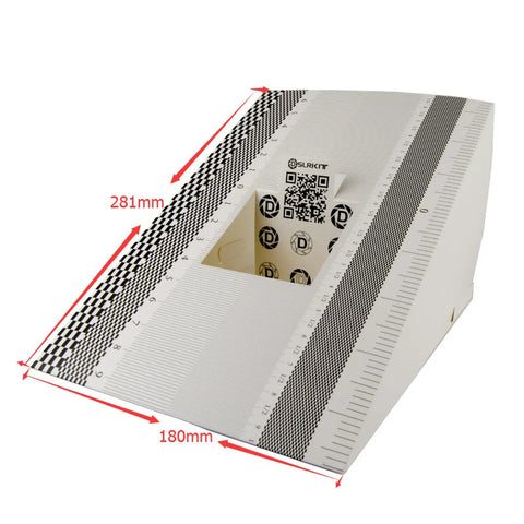 Lens Focus Calibration Tool And Alignment Ruler Folding Card Set 28x18 Cm Pack Of 2 For AF Check And Precise Focusing, folded ruler card with 281mm and 180mm markings