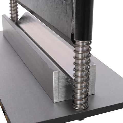 Close-up of Universal 12 To 20 Ton Press Brake Attachment For Hydraulic Shop Press Heavy Duty Metal Bending Tool With Dual Spring Design