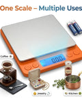 Barista Grade 0.1G Precision Coffee Scale For Espresso And Pour Over With 3000G Capacity Pocket Size On The Go LCD Display