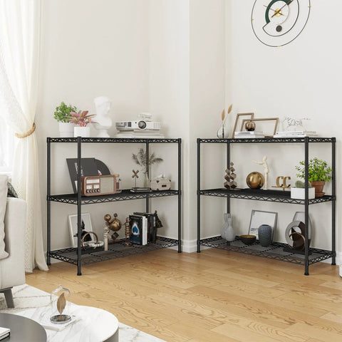 Hella Sturdy Three Tier Metal Shelving Rack Adjustable Heavy Duty Storage Unit Holds 468 Pounds Keep Your Spot Tidy Smart Organizer For Kitchen Pantry Laundry Garage Compact Corner