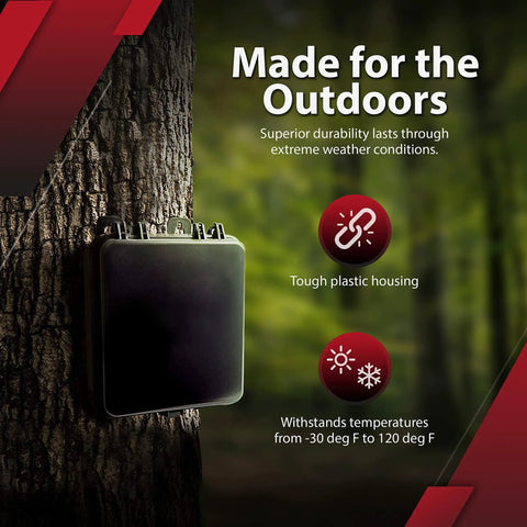 Dual-4K Plus 1-Mile Wireless Directional Driveway Alarm System With Customizable Output Relay And 12VDC Options Flexible Pulse Durations From 1 Second To 5 Minutes Easy Setup For Smart Home Alerts, outdoor sensor on tree
