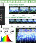 4 Pack Seed Starter Tray With Grow Light, 80 Cell Indoor Greenhouse Seed Starting Kit showcasing lighting modes and smart timer features