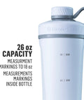 Radian Shaker Cup Insulated Stainless Steel Water Bottle With 316 Surgical Grade Stainless Steel Wire Whisk 26 Ounce Matte Black