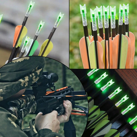 Three Pack LED Lighted Nocks For Crossbow Bolts Universal Fit With Half Moon Design Fits.285/.297/.300/.305 Inner Diameters