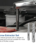 36 Piece Screw And Bolt Extractor Kit With Center Punch, Multi-Spline And Spiral Extractors for stripped bolts in use
