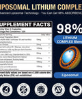 Liposomal Lithium Orotate 20mg Capsules With Magnesium Glycinate Lions Mane Bacopa Phosphatidylserine And Ashwagandha Supplement Facts