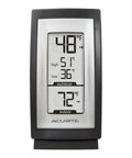 Slick Digital Thermometer With Indoor And Outdoor Temperature Readouts, Trend Arrows, Daily Min And Max Readings, Wireless Outdoor Sensor