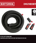 2-1/2 Inch By 20 Foot POS-I-LOCK Wet Dry Vac Hose Attachment Kit With Dual-Flex Technology, featuring hose and adapters