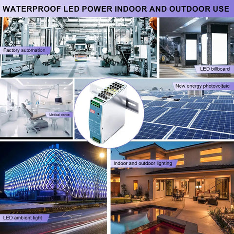 Rock Solid 12 Volt DIN Rail Power Supply 120W 10A Industrial AC DC For Semiconductor Equipment Wide Input Low Voltage Supply Built For The Job Rugged Metal Case for LED use