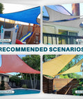 8 By 8 By 11 Foot Triangle Sun Shade Sail Canopy For Outdoor Patio Backyard Deck Garden Brown Durable Breathable UV Blocking