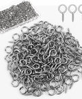 Heavy Duty 1 Inch Eye Screws Hooks Set 150 Pack Screw Eyes For Wood Hanging Artwork Ropes And Light Loads Tough As Nails Pro Grade Iron Ring Bolts For Indoor Outdoor Use