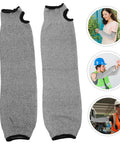 Badass Cut Resistant Arm Sleeves For Men And Women, heavy duty gray polyethylene, ideal for welding and gardening work.