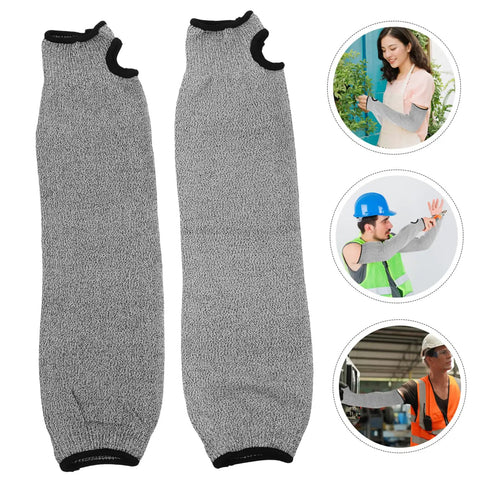 Badass Cut Resistant Arm Sleeves For Men And Women, heavy duty gray polyethylene, ideal for welding and gardening work.
