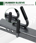 Rubber sleeve detail on 2 Place Locking Trimmer Rack For Open Landscape Trailers Heavy Duty Steel Weed Eater Holder