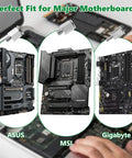 Thirty Piece M2 SSD Screws And NVMe Standoff Kit delivers secure mounts for ASUS, MSI, and Gigabyte motherboards.