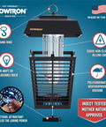 Image of a Powerful Outdoor Bug Zapper For Half Acre Yards With Dual Lure Method, 15W UV Light And Octenol Attractant, 5600V Kill Grid, Made In USA.