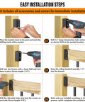 Step-by-step guide for installing 24 Pack Stainless Steel Deck Railing Brackets for 1.5x3.5 Inch Wood Posts.