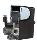 Air Compressor Pressure Switch 125 to 155 PSI Auto On Off Unloader EV WSi 90 Degree One Quarter Inch NPT Four Port Replacement 12AC2FAER 0340184 Compatible