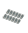 WAP-OZ Fence Brackets 12 Pack With Fasten-Ready Hardware Pre-Inserted Wood Screws And Carriage Bolts Galvanized Steel For Outdoor Fences And Decks Heavy Duty Easy Install Durable Exterior Bracket Set