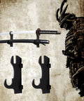 Katana Wall Mount Display For Samurai Swords In Clear Acrylic Home Decor Sword Holder And Wall Bracket Slick Black Plexiglass