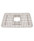 Fuller Copper Sink Bottom Grid With Antique Brown Vinyl Coating For Rosa And Renoir Copper Sinks. Rectangular with center cutout.