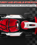 Top view of 24V Ride On Drift Kart With Dual 150W Motors, 10Ah Battery, EVA Tires, sturdy red seat, PP steel frame