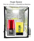 3D Printer Enclosure With Ventilation Kit And LED Lighting For FDM DLP SLA LCD Printers, Keeps Fumes Out With Thermal Insulation