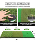 Premium XL tri-turf mat detail from 10x7 Ft Golf Net With Tri Turf Mat And Real Balls Set, showing texture and dimensions