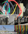 580 Piece Heat Shrink Tubing Kit For Wires Industrial Grade 2 To 1 Shrink Ratio Waterproof, multi-color tubing in use