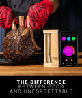 Two Probes Wireless Smart Meat Thermometer For BBQ Oven Grill Smoker And Air Fryer With Two Meats At Once And 1000 Degree Fahrenheit Heat Resistance Long Range Six Sensors And iOS Android App
