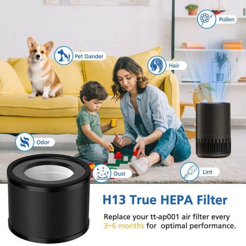 2 Pack Replacement Filter Set For TT-AP001 And VAVA VA-EE014 Air Purifiers 3 In 1 HEPA Pre Filter Activated Carbon Filtration System
