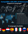 Upgraded 2025 Motorcycle Diagnostic Tool With OBD2 And Fault Code Reader, global compatibility and language support map