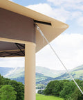 Close-up of Pop Up Canopy Tent 13x13 Ft Instant Gazebo With Mosquito Netting Enclosure, UV Protection, adjustable heights for outdoor use.