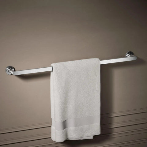 Composed 30-Inch Towel Bar in Polished Chrome With A Tough Tarnish-Resistant Finish, Easy Install in modern bathroom setting