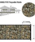 PVC Balcony Privacy Screen With Nylon Rope 450 GSM Heavy Duty Outdoor Fence Cover 34 Inch By 180 Inch Stone Color diagram
