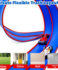 15 Ft Bendable Race Car Track Set For Kids Roll Up Layout With Strong Suction Cups Compatible With One Sixty Fourth Diecast Cars
