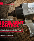 Badass 3/4 Inch Drive Air Impact Wrench Delivering Straight Up 1100 Ft Lbs Max Torque Super Duty Pistol Grip Handle, compact design.